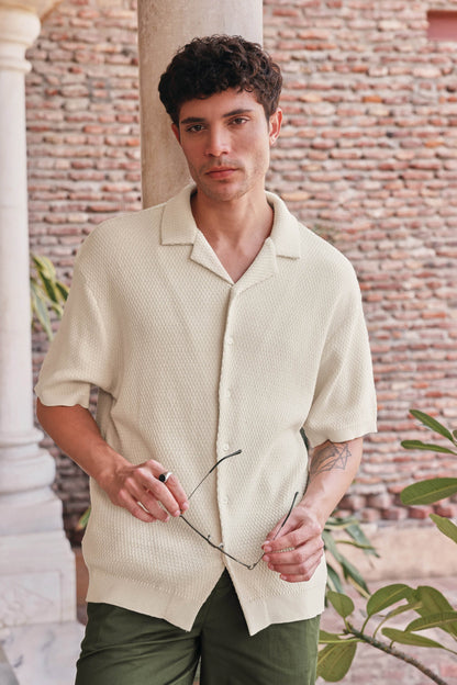 Ivory Oversized Shirt | PrimalGray at Broadway