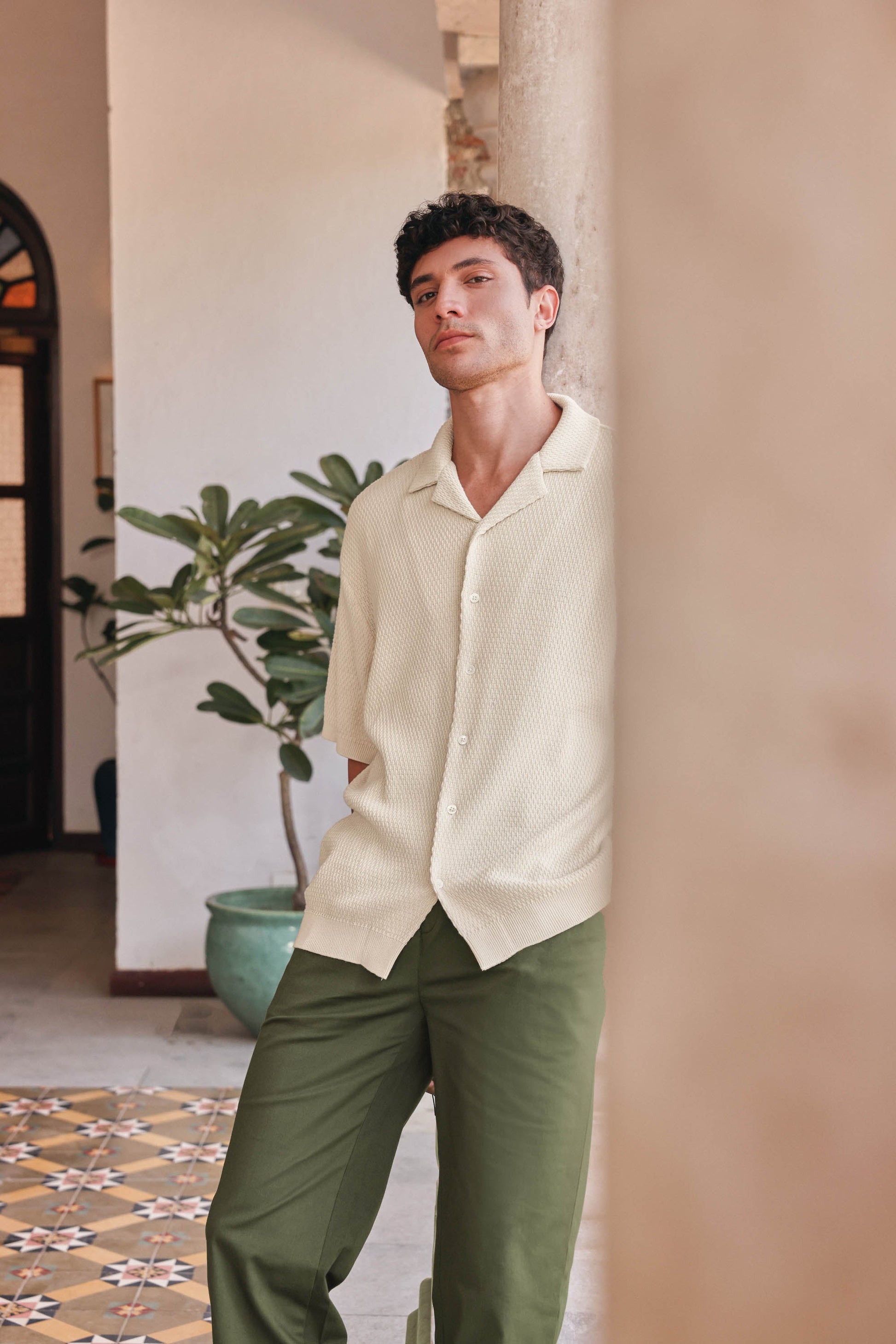 Ivory Oversized Shirt | PrimalGray at Broadway