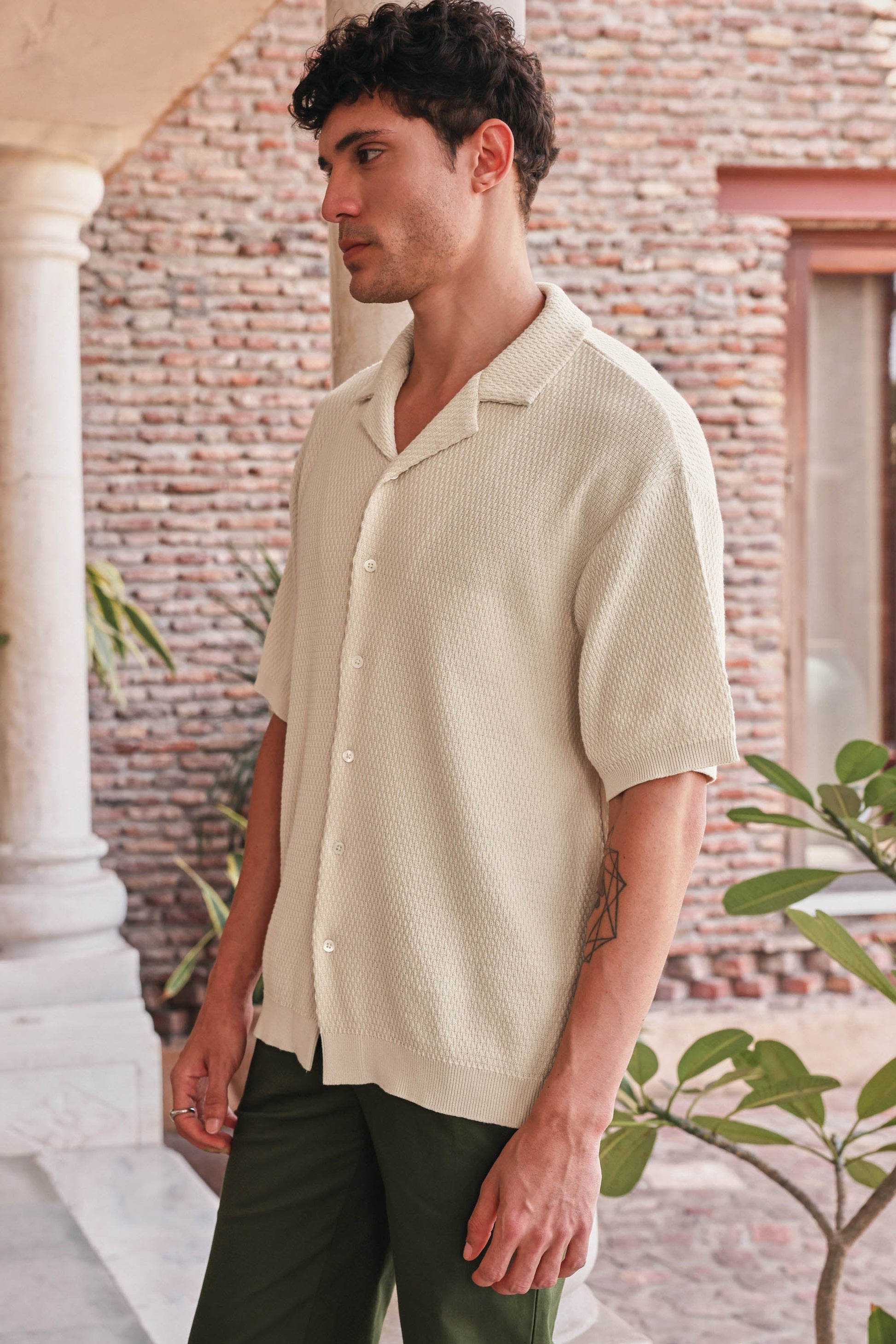 Ivory Oversized Shirt | PrimalGray at Broadway