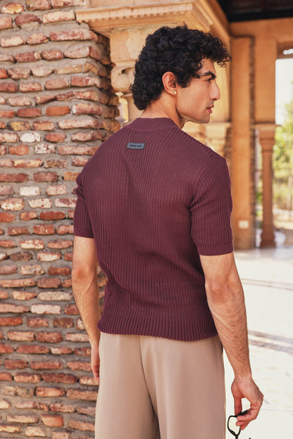 Ultra-Breathable Mesh Knit T-shirt | PrimalGray at Broadway