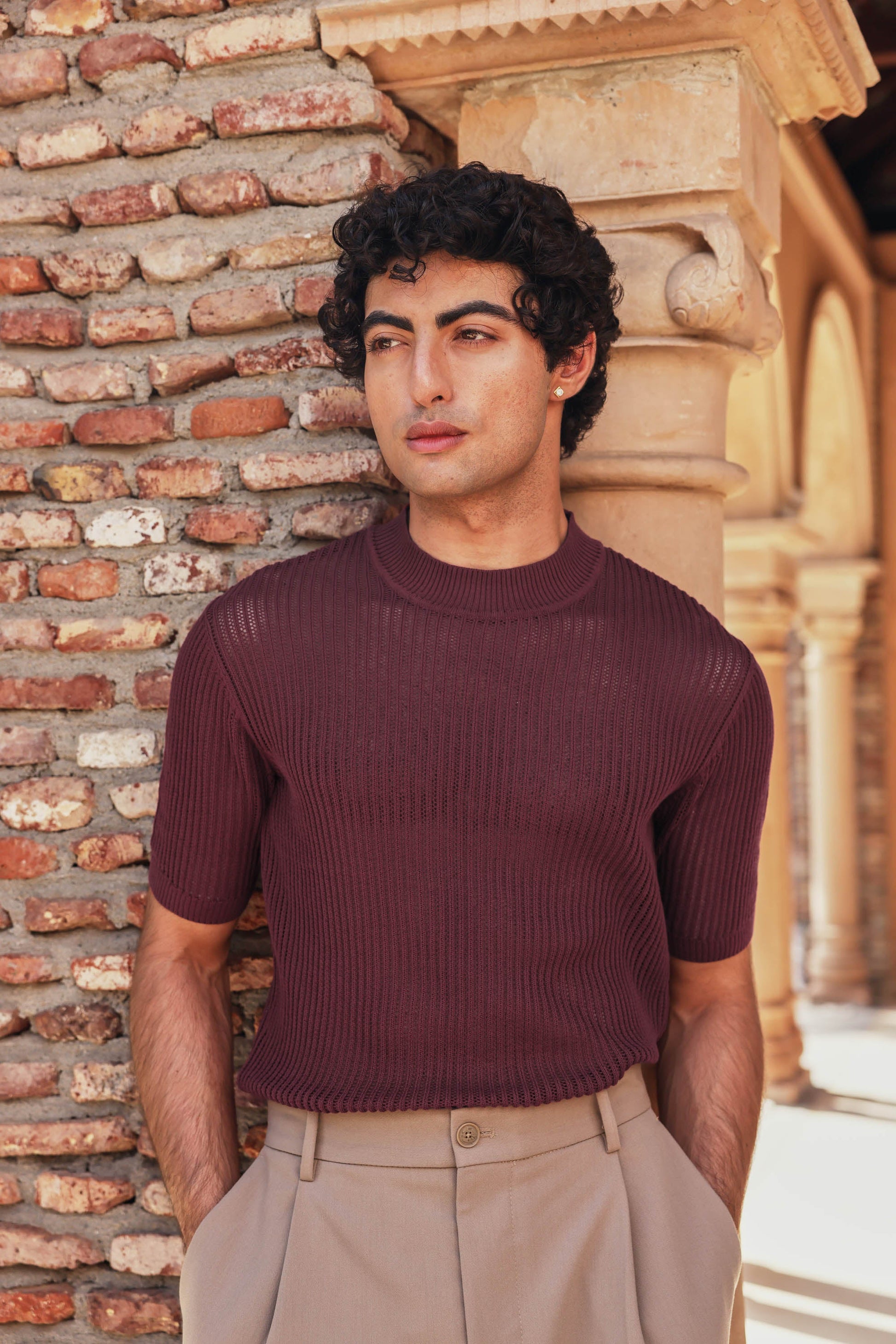 Ultra-Breathable Mesh Knit T-shirt | PrimalGray at Broadway