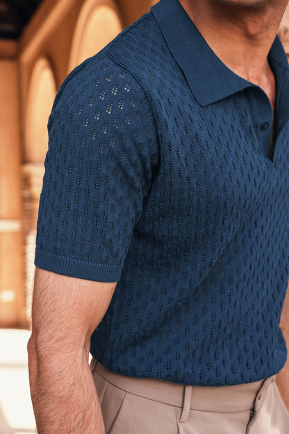 Air Knit Cotton Polo | PrimalGray at Broadway