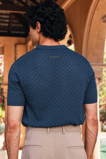 Air Knit Cotton Polo | PrimalGray at Broadway