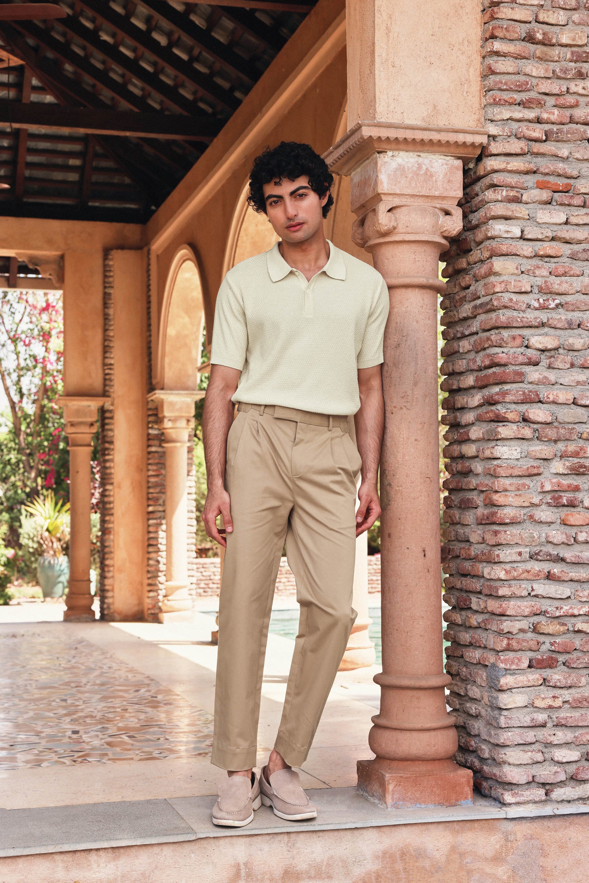 Flat Structure Polo Tee | PrimalGray at Broadway