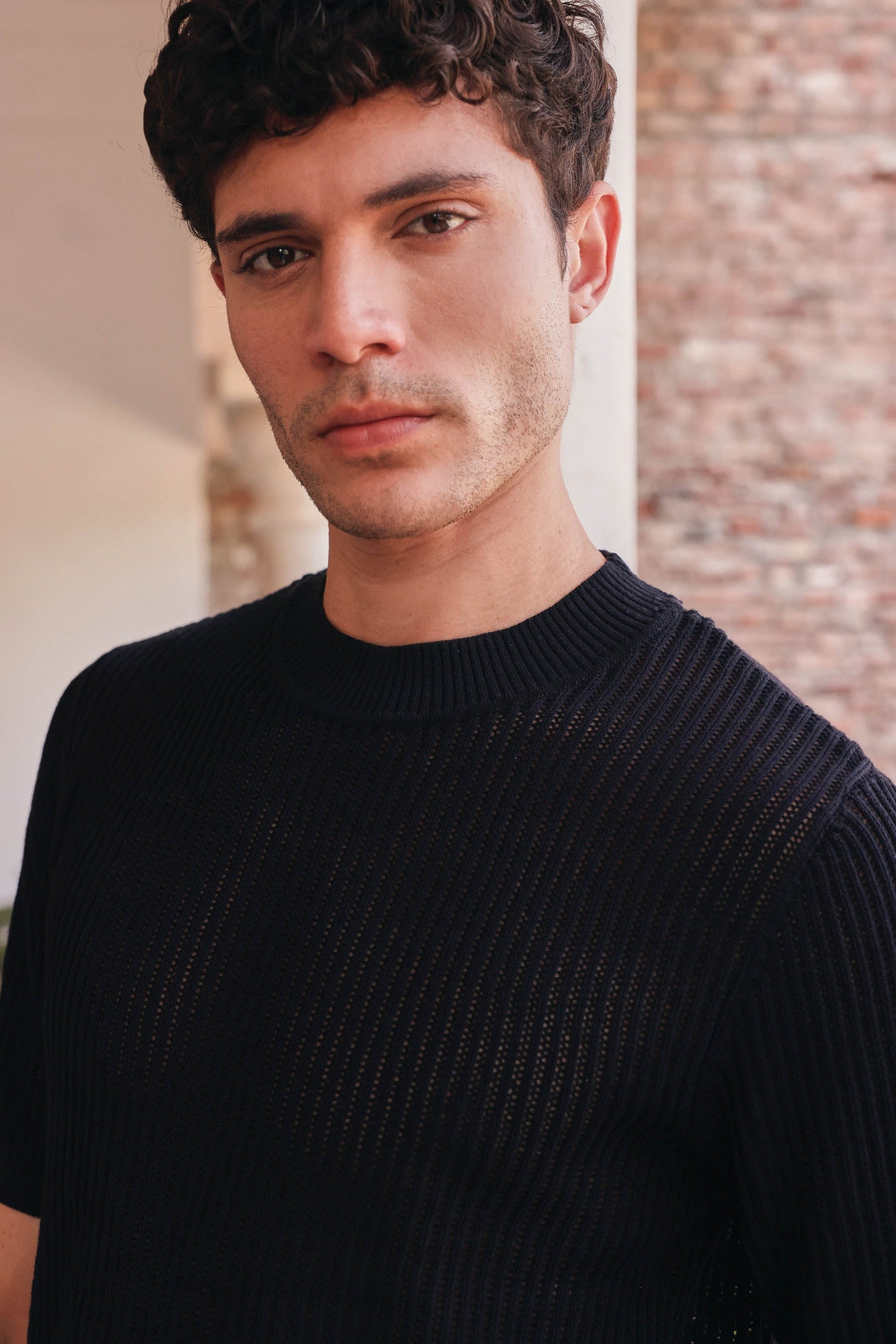 Ultra-Breathable Mesh Knit T-shirt | PrimalGray at Broadway