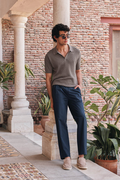 Air Knit Cotton Polo | PrimalGray at Broadway