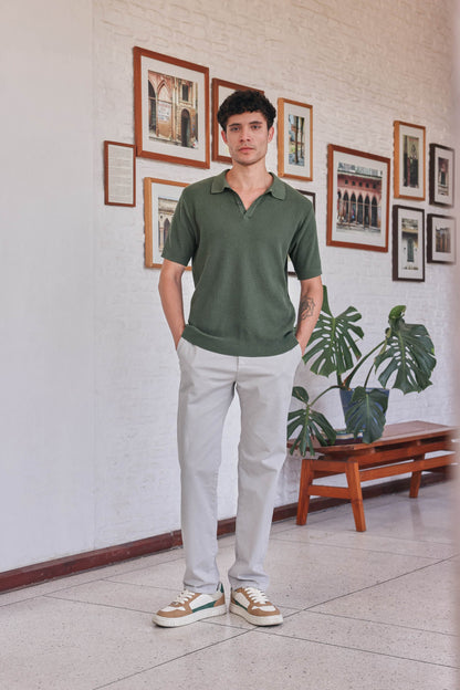 Flat Structure Polo Tee