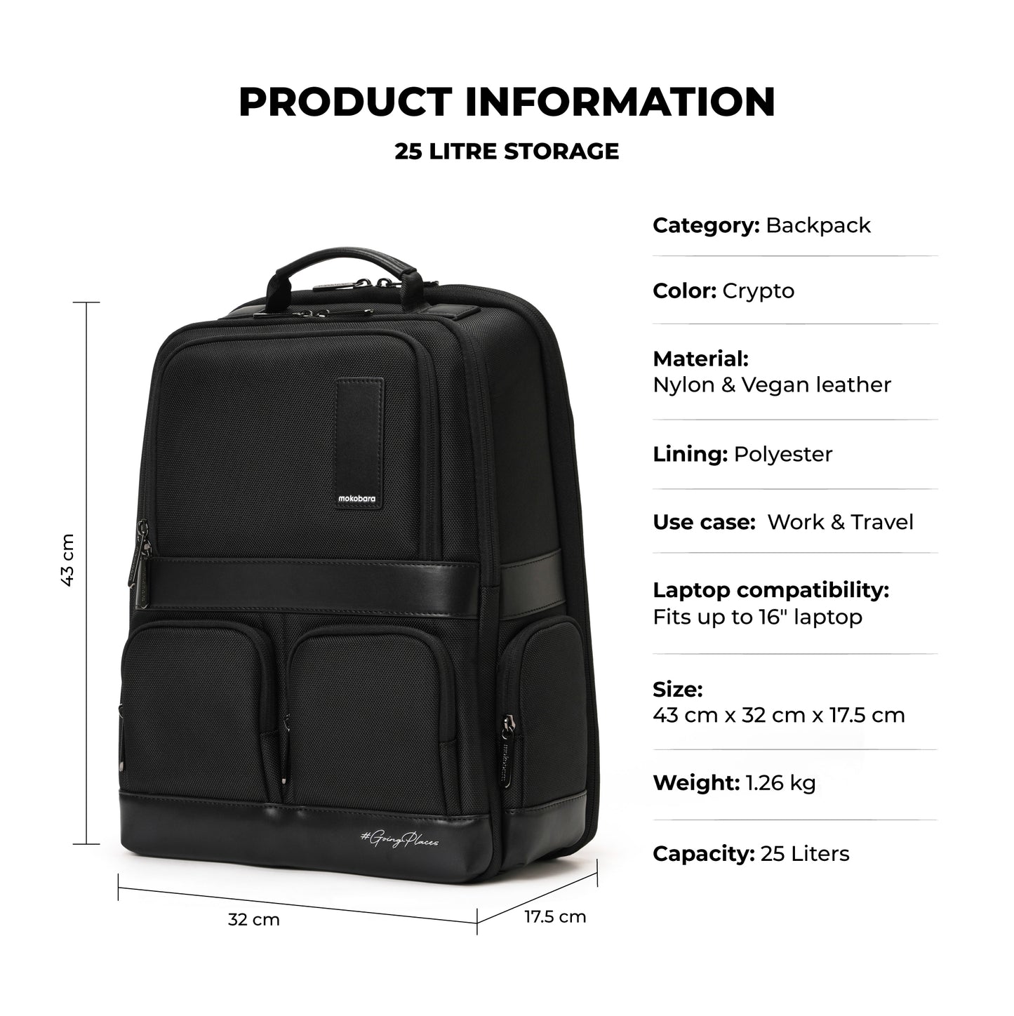 The Terra Work Backpack - 25L