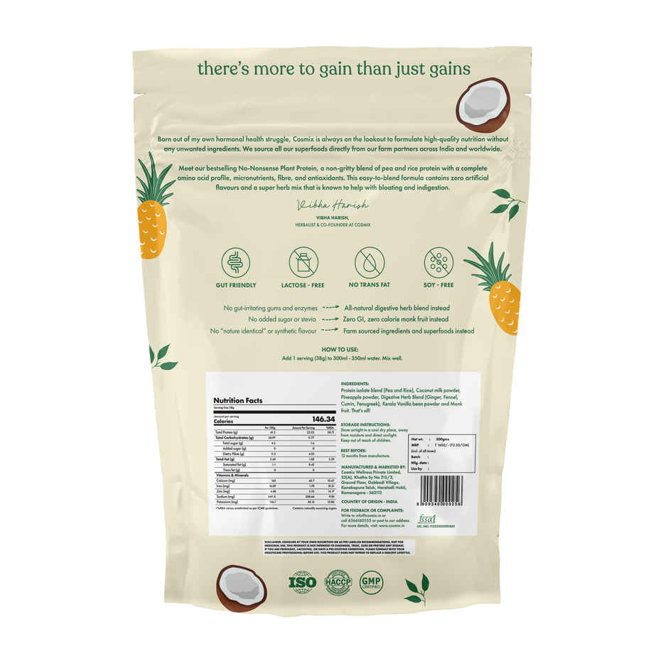 No-Nonsense Plant Protein - Pina Colada - 38g