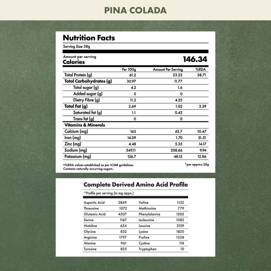 No-Nonsense Plant Protein - Pina Colada - 38g