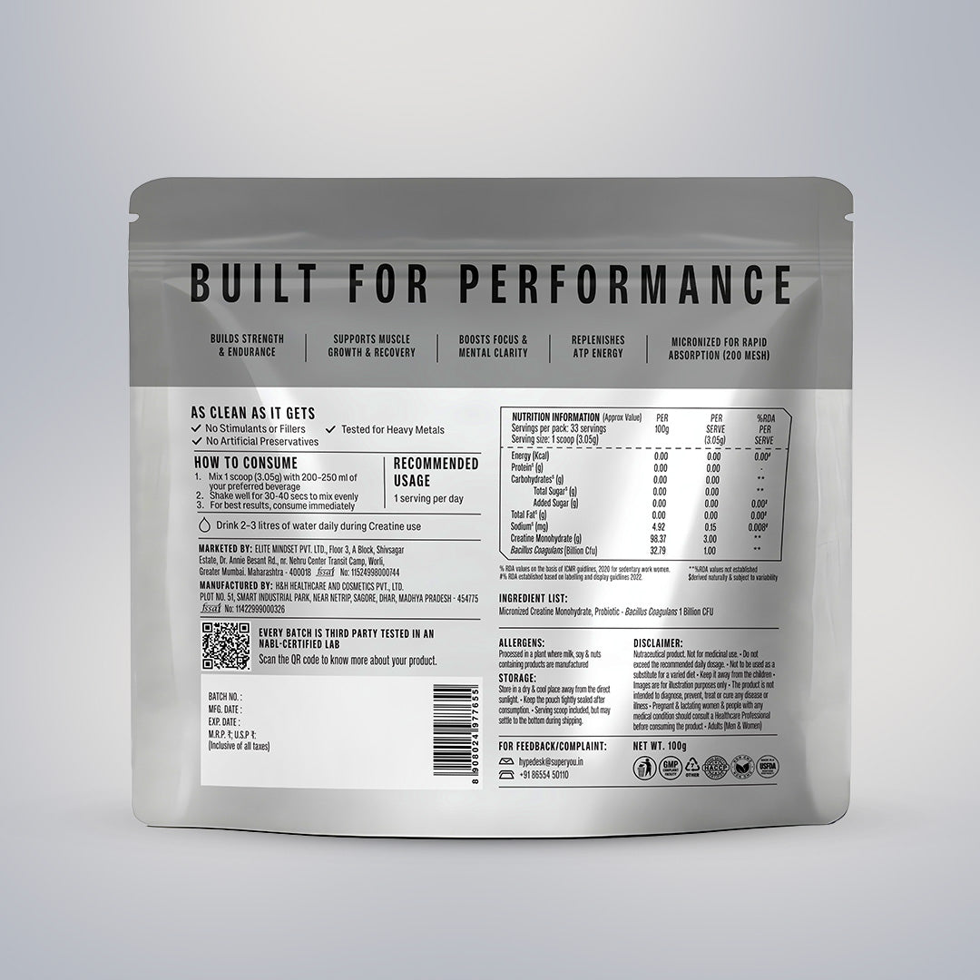 Creatine Monohydrate 100g - Unflavoured | SUPERYOU at Broadway