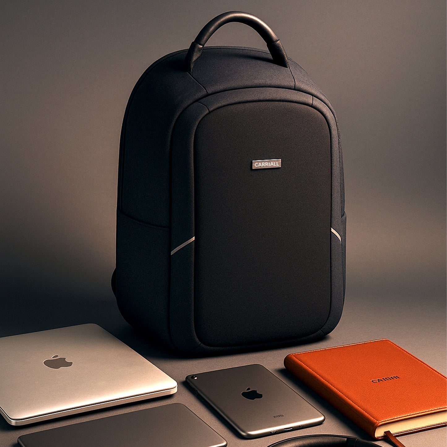 Carriall Columbus Black Smart Laptop Backpack