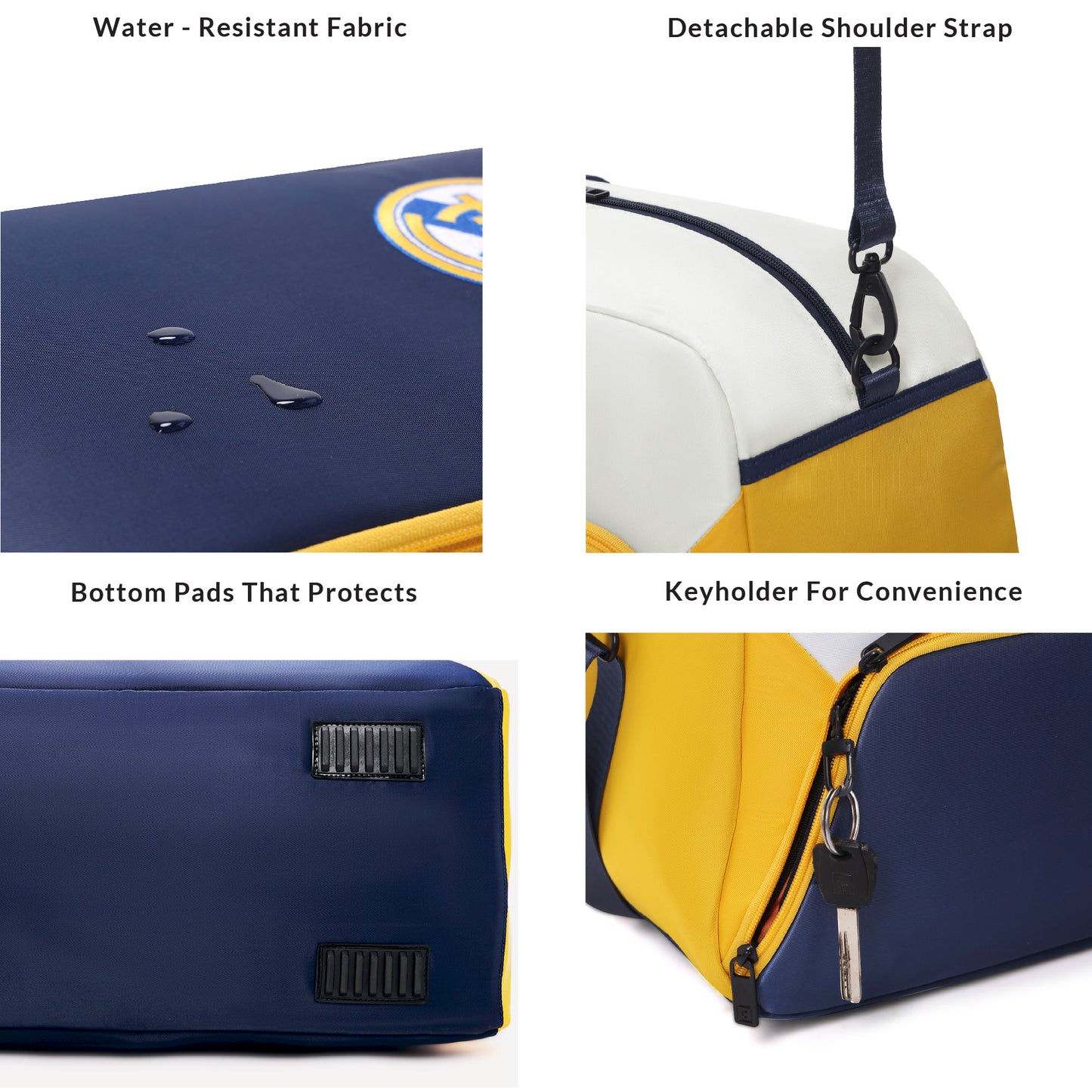 CARRIALL | REAL MADRID - Crest Travel Duffle Bag (Navy Blue)