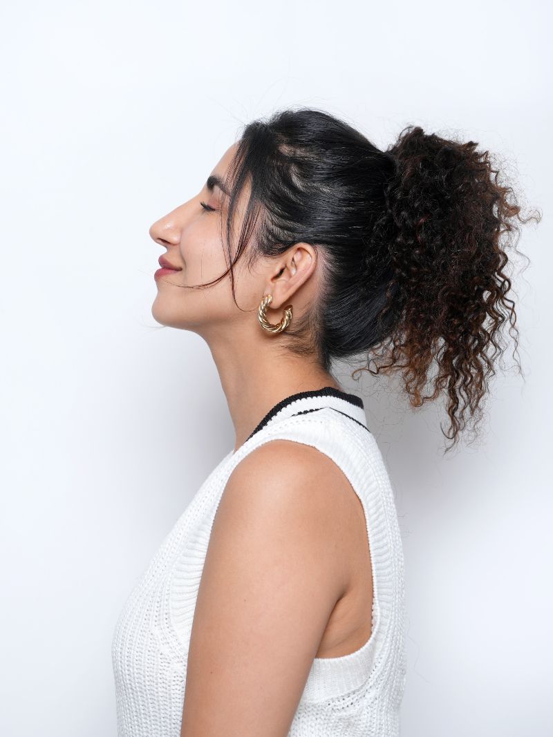 Curly Hair Topknot Extensions - Wrap Around