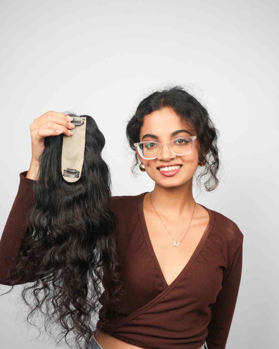Curly Scalp Line Hair Topper  1.5x5inch  Silk Base | Nish Hair at Broadway