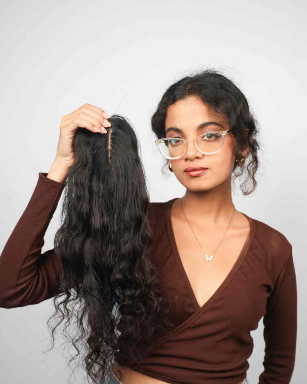 Curly Scalp Line Hair Topper  1.5x5inch  Silk Base | Nish Hair at Broadway