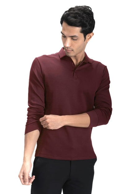 Legacy Polo Sweater - Red Clay
