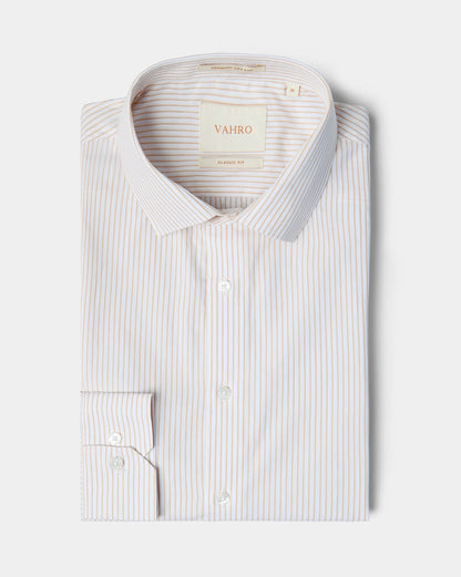 The Kingsley Stripes Cream Dress Shirt