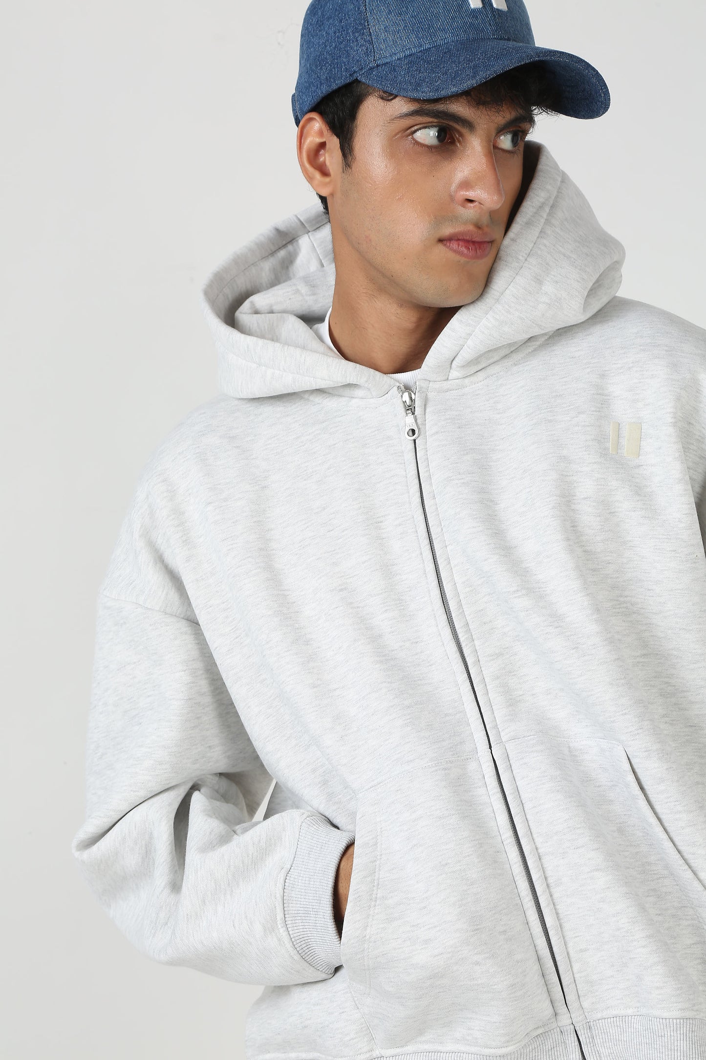 Milange Grey Everyday Zipper Hoodie