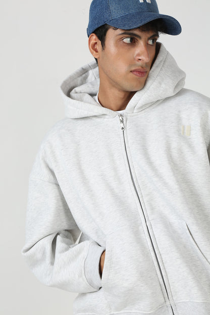 Milange Grey Everyday Zipper Hoodie