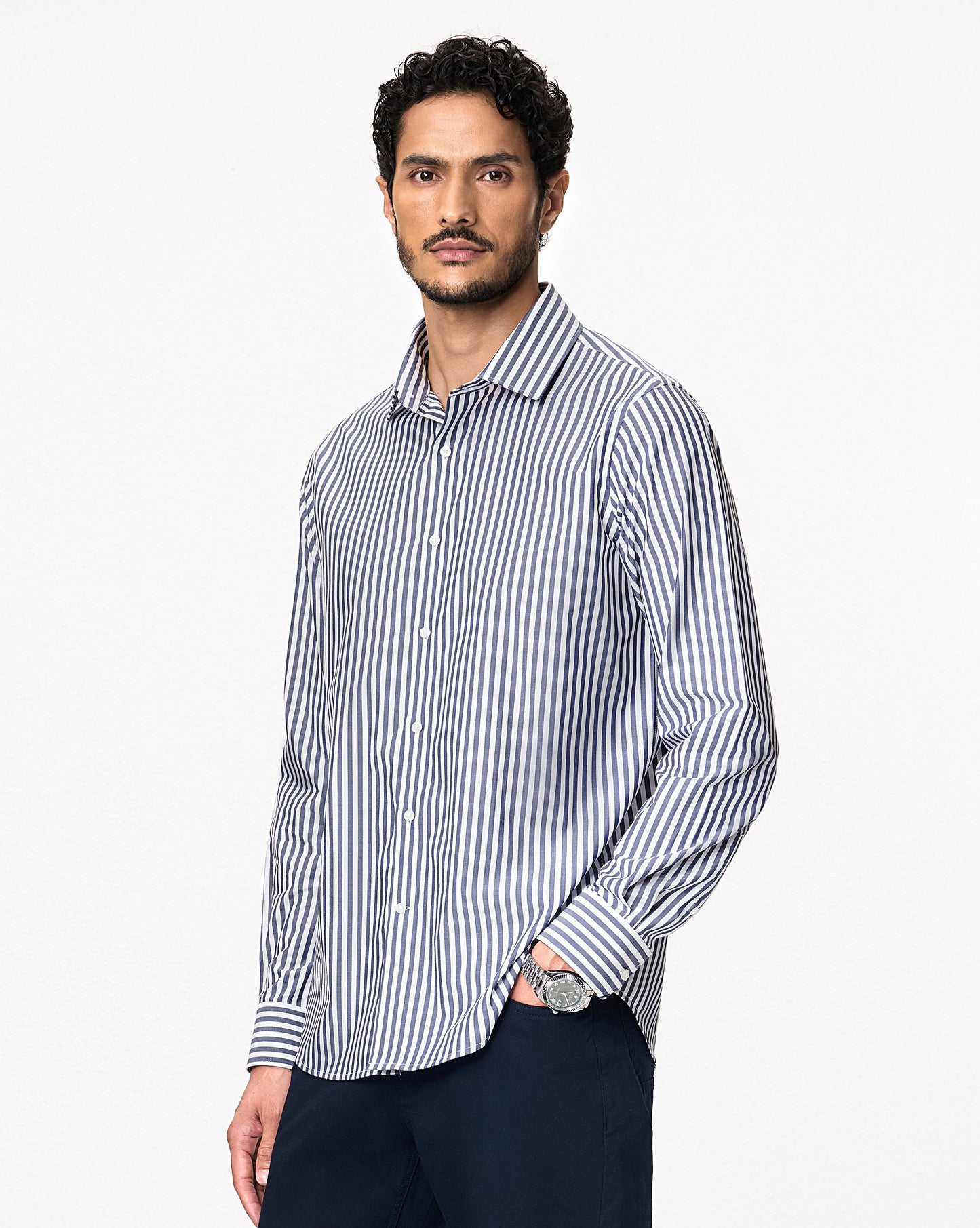 The Kingsley Stripes Checkmate Dress Shirt