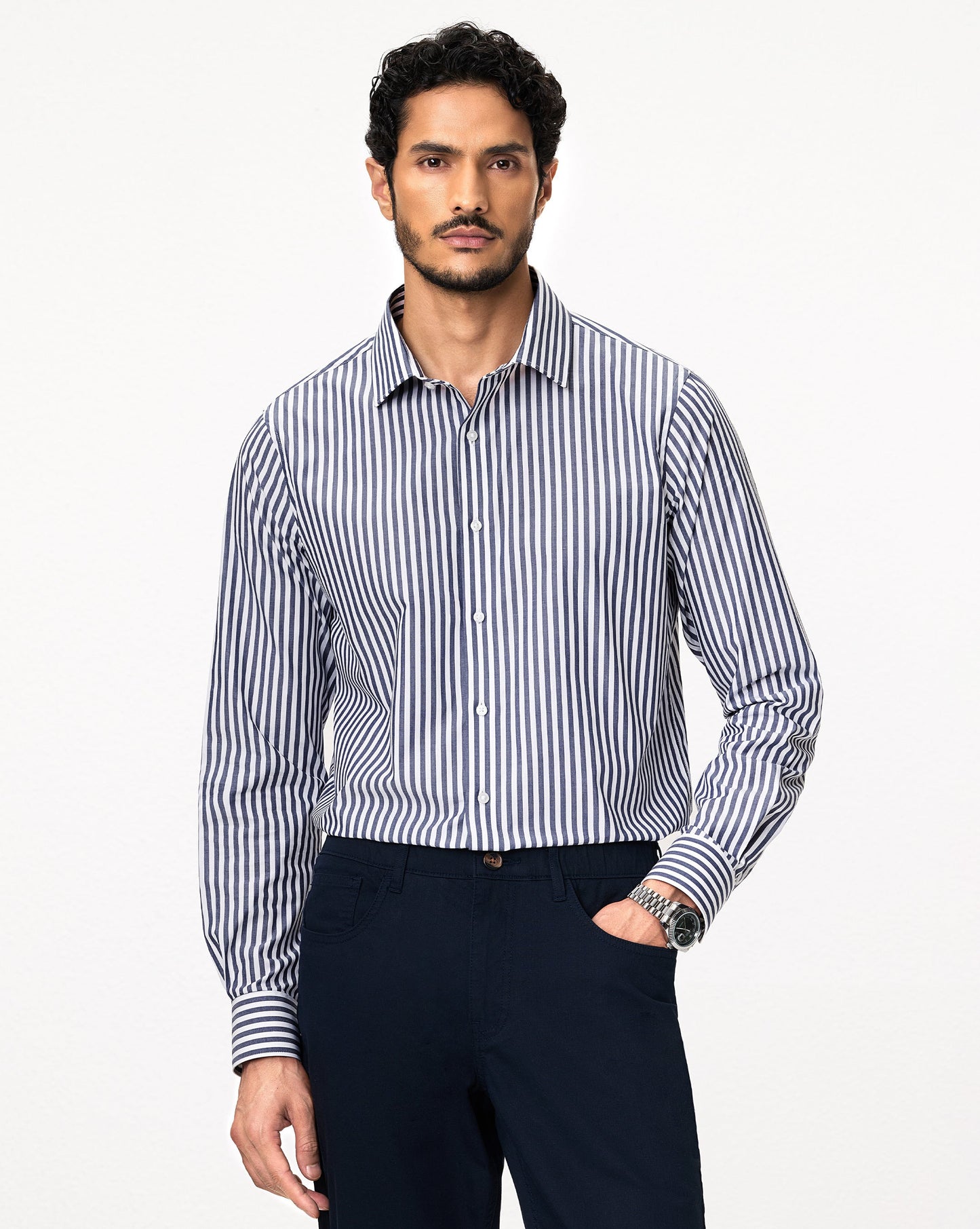 The Kingsley Stripes Checkmate Dress Shirt