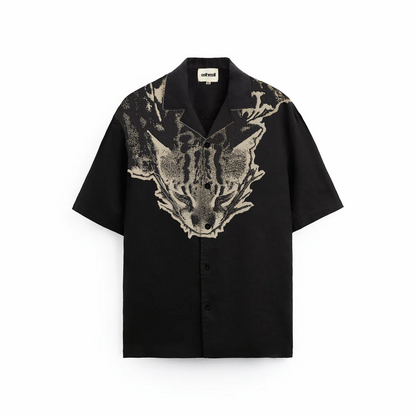 Predator Black Linen Shirt | Esthreall at Broadway