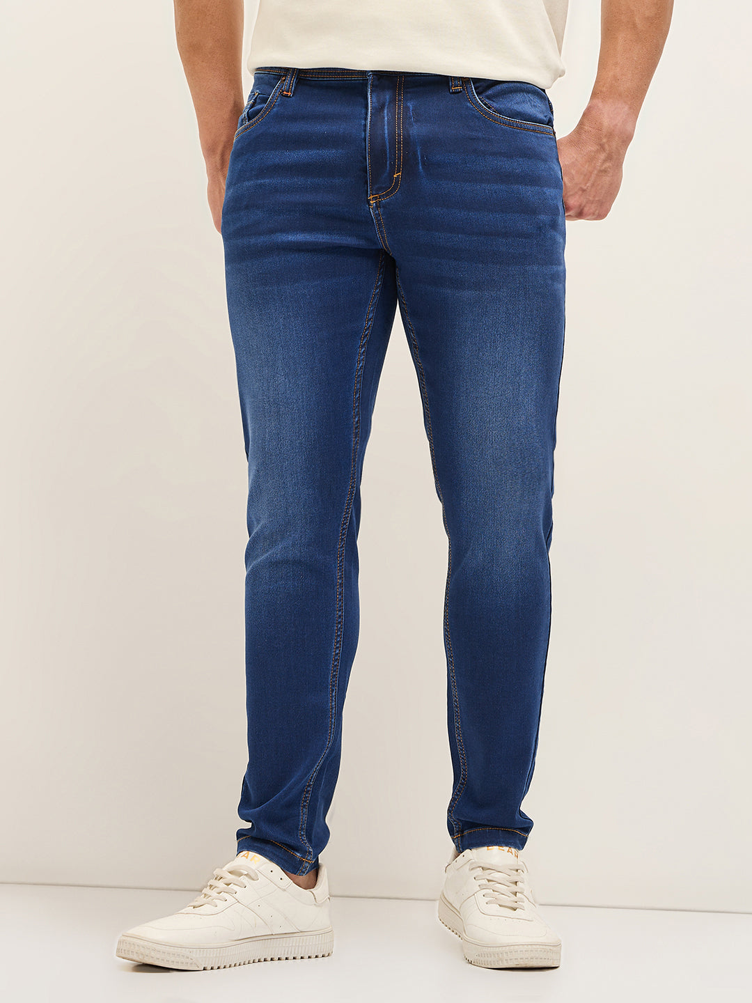 Men's Cotton Solid Skinny Fit Jean DBN-ADAME-MB