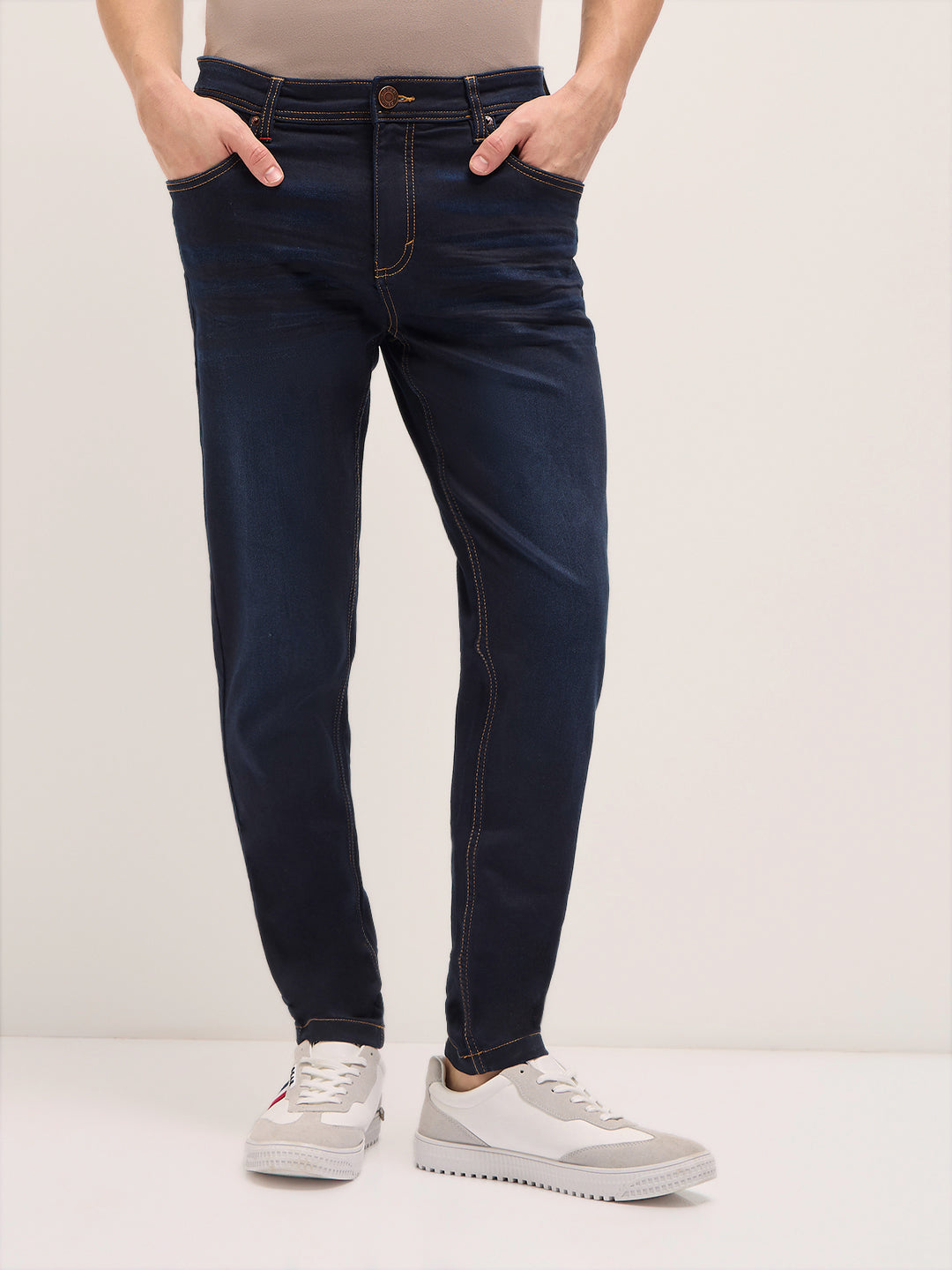 Men's Solid Skinny Fit Jean DBN-AIDENO-DB