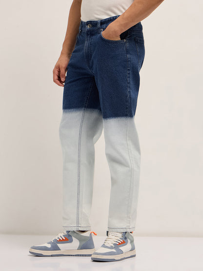 Men's Mid-Rise Dip-Dyed Straight Fit Jeans DBN-BOBILO-MB