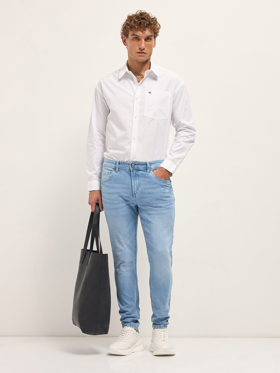 Men's Solid Cotton Skinny Fit Jean DBN-FELIP-LB