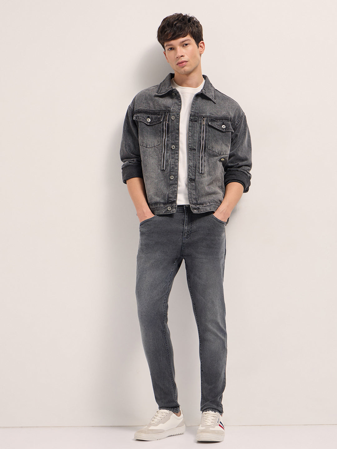 Men Light Fade Mid Rise Skinny Fit Jean DBN-HECT-GY
