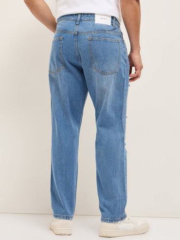 Men's Cotton Solid Relaxed Fit Jean DBN-HENRY-MB