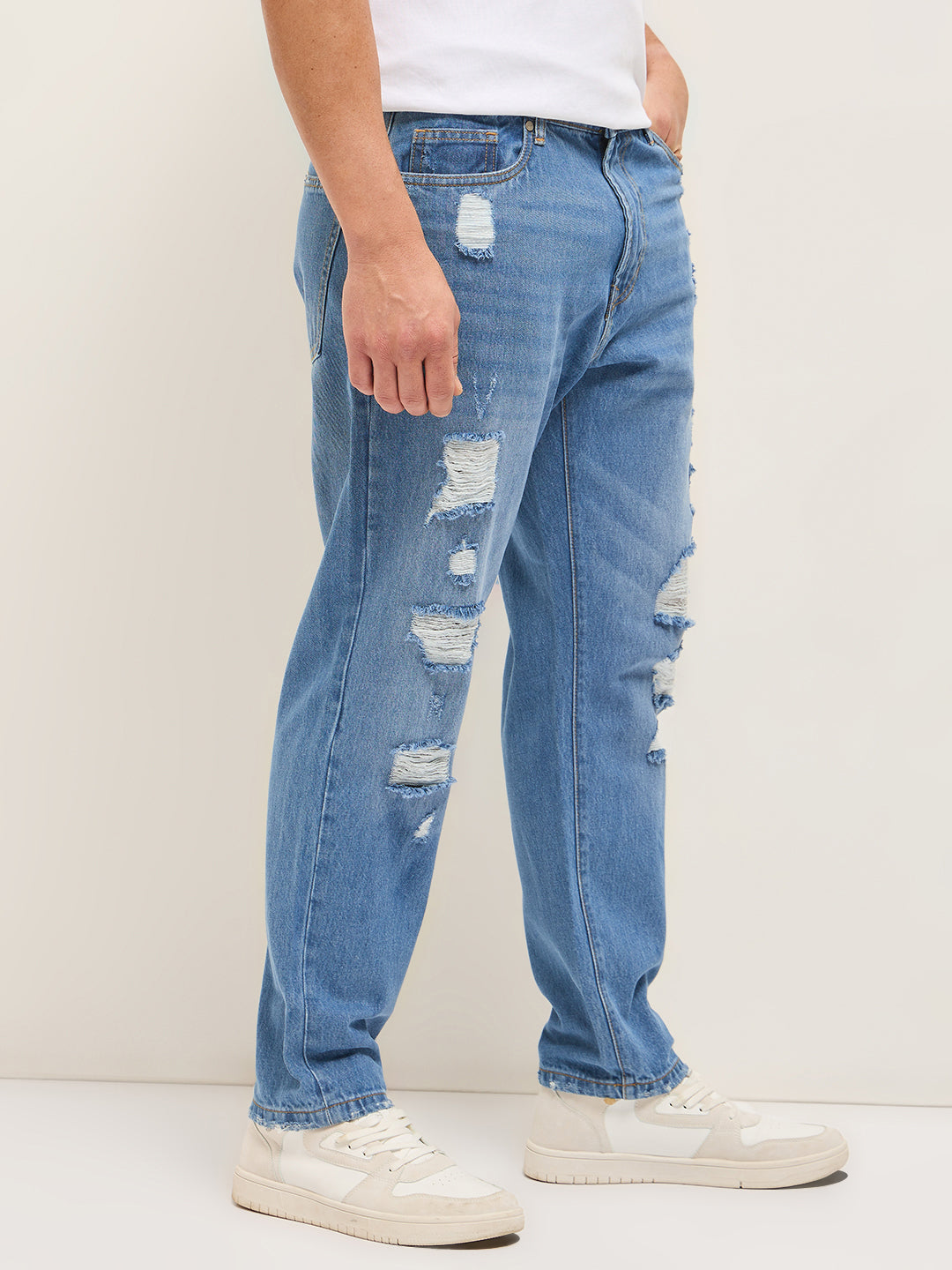 Men's Cotton Solid Relaxed Fit Jean DBN-HENRY-MB