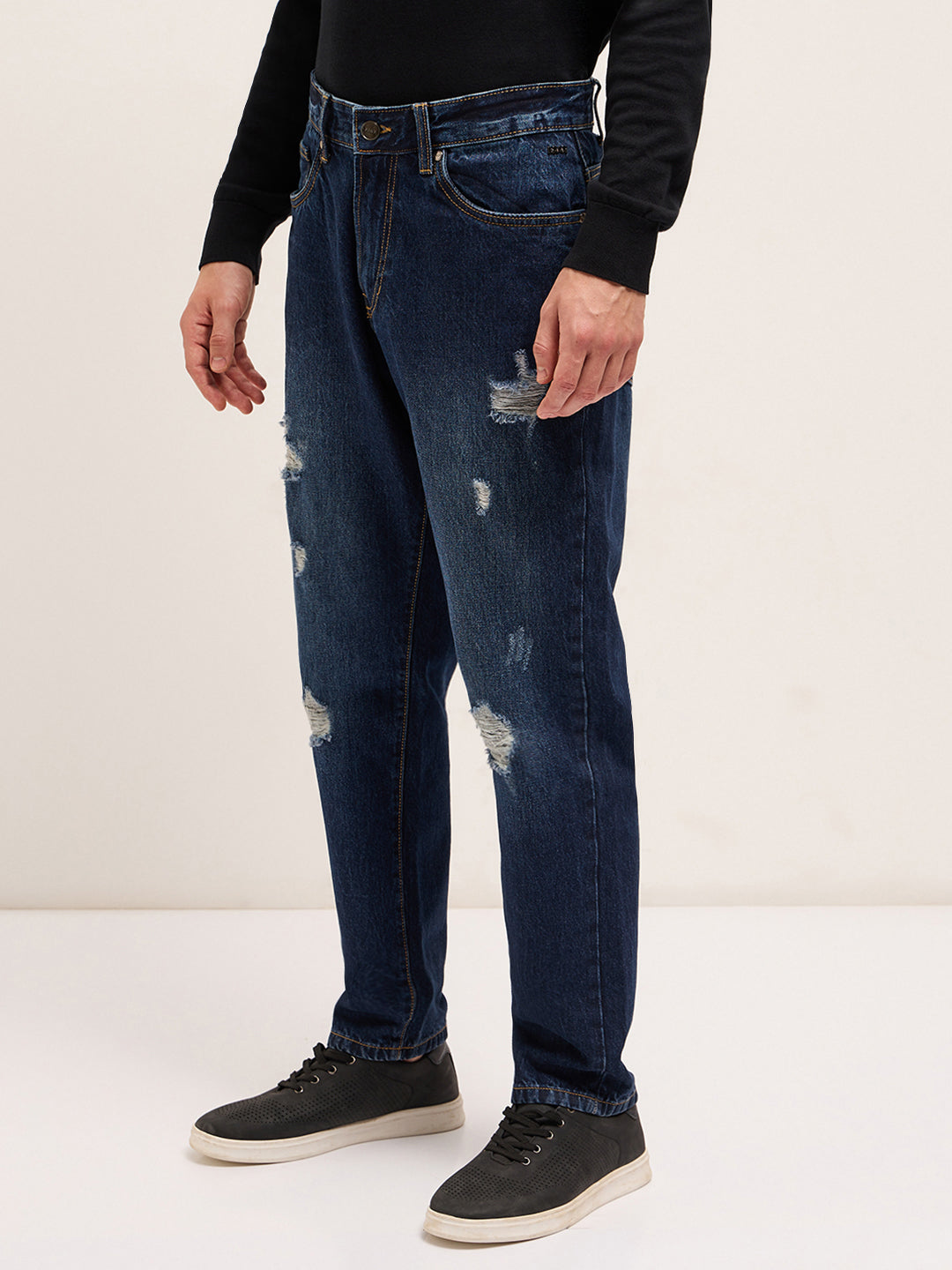 Men's Cotton Solid Relaxed Fit Jean DBN-KASASE-DB