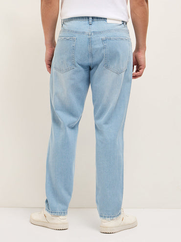 Men's Cotton Solid Relaxed Fit Jean DBN-LIAME-LB