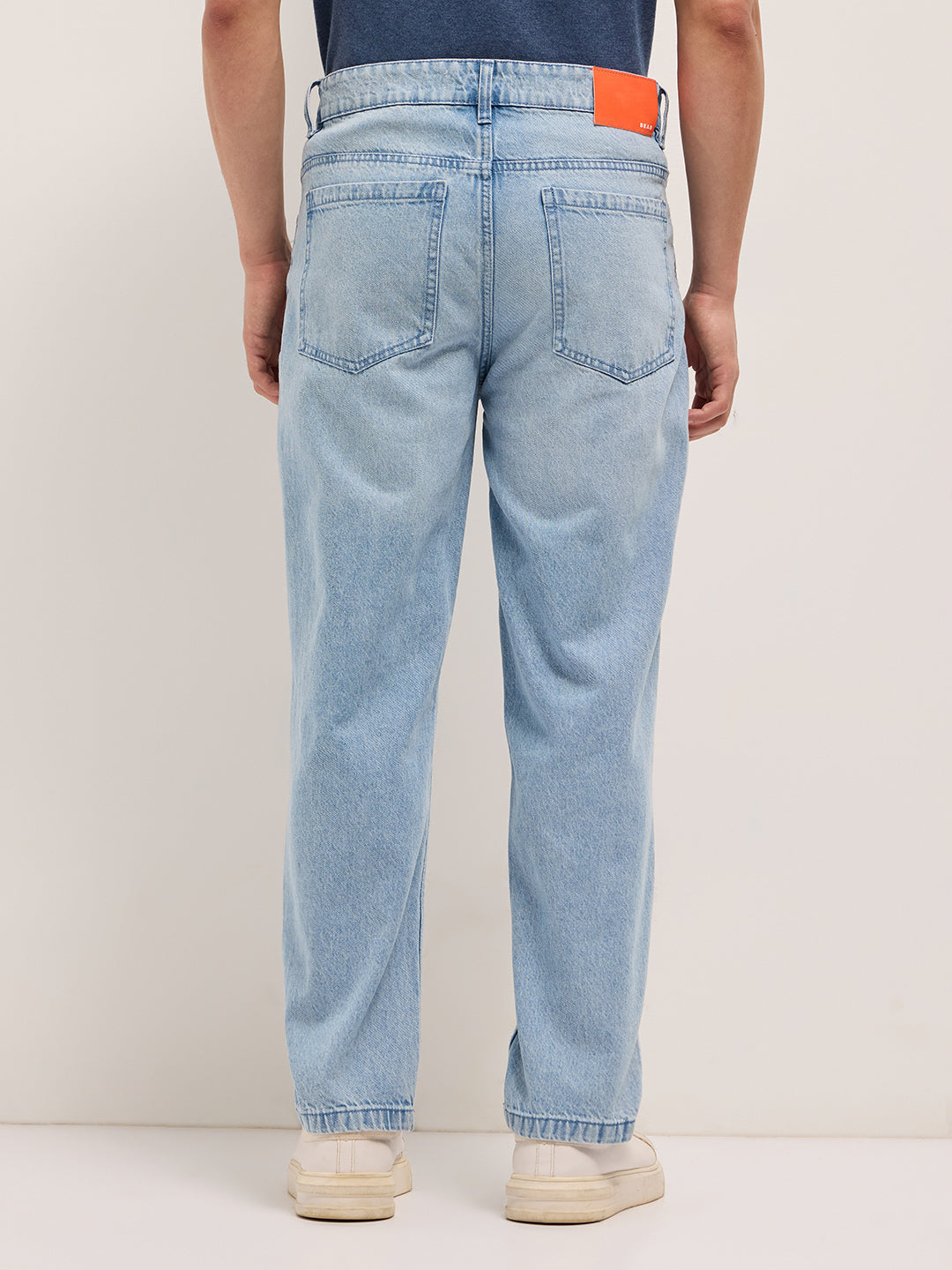 Men's Mid-Rise Straight Fit Light Fade Jeans DBN-ROSERT-LB