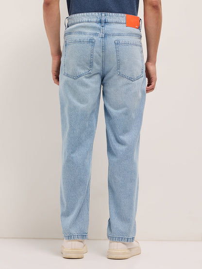 Men's Mid-Rise Straight Fit Light Fade Jeans DBN-ROSERT-LB