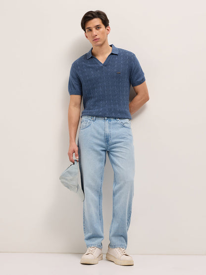 Men's Mid-Rise Straight Fit Light Fade Jeans DBN-ROSERT-LB