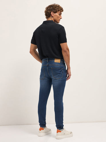 Men's Solid Cotton Skinny Fit Jean DBN-SABE-DB