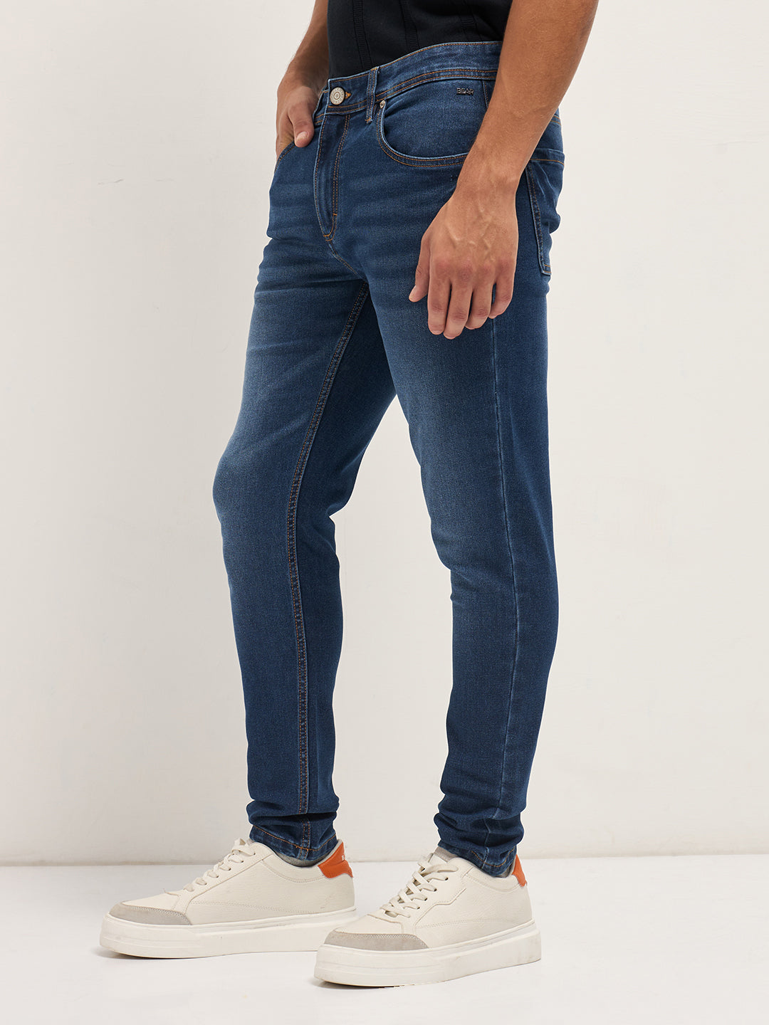 Men's Solid Cotton Skinny Fit Jean DBN-SABE-DB