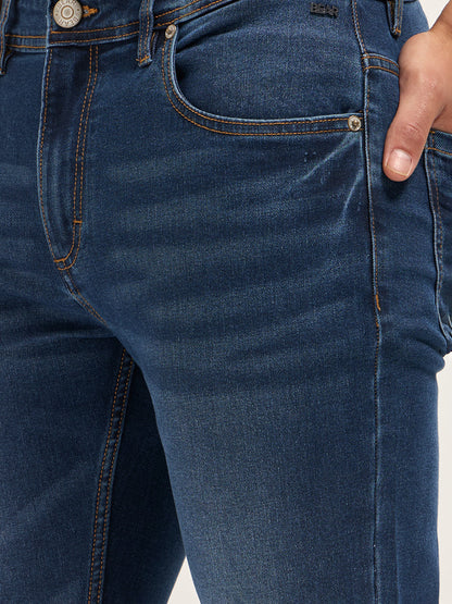 Men's Solid Cotton Skinny Fit Jean DBN-SABE-DB