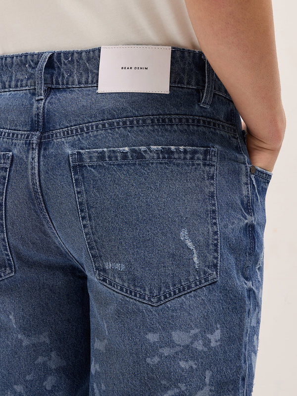 Men Textured Straight Fit Cargos CAR-ABASI-BK