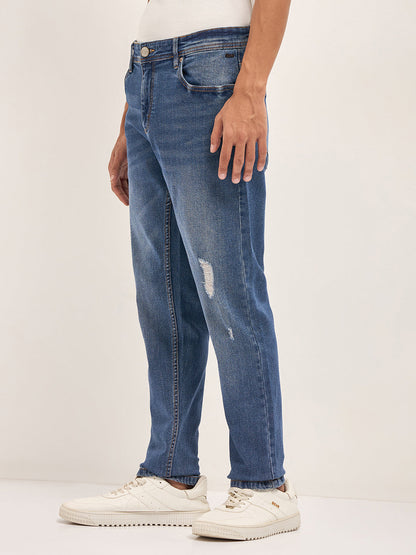 Men Cotton Mid Rise Distressed Slim Fit Jean DBN-VALE-MB