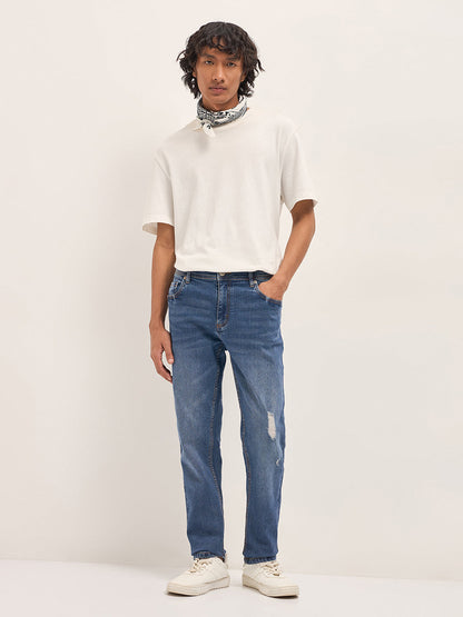 Men Cotton Mid Rise Distressed Slim Fit Jean DBN-VALE-MB