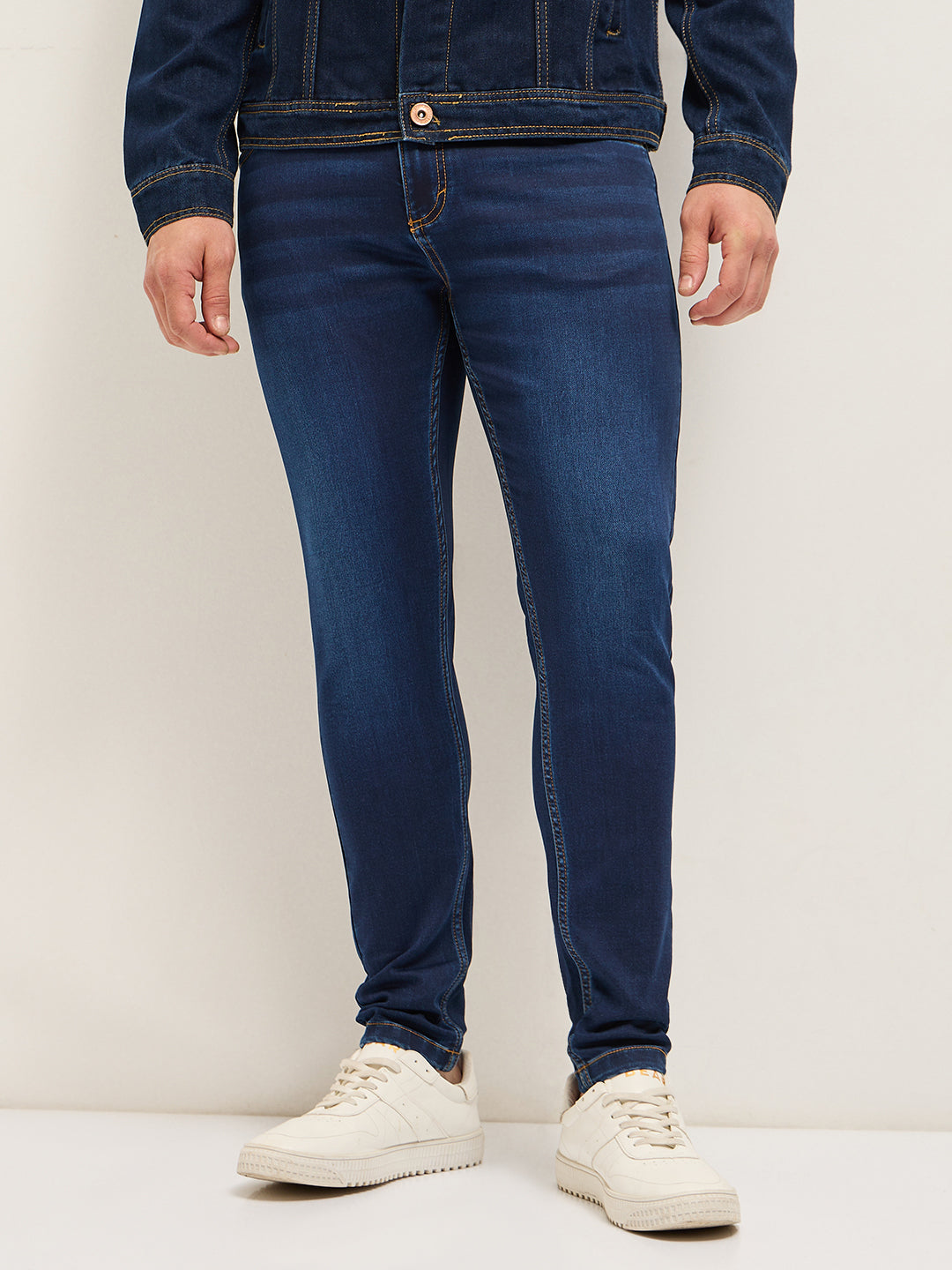 Men's Cotton Solid Skinny Fit Jean DBN-WILLIAM-MB