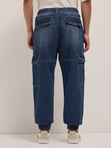 Men's Baggy Fit Jogger-Style jean with Cargo Pockets DBN-ZIROM-MB