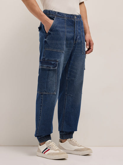 Men's Baggy Fit Jogger-Style jean with Cargo Pockets DBN-ZIROM-MB