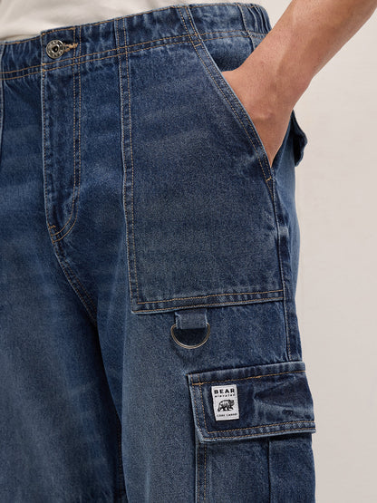 Men's Baggy Fit Jogger-Style jean with Cargo Pockets DBN-ZIROM-MB