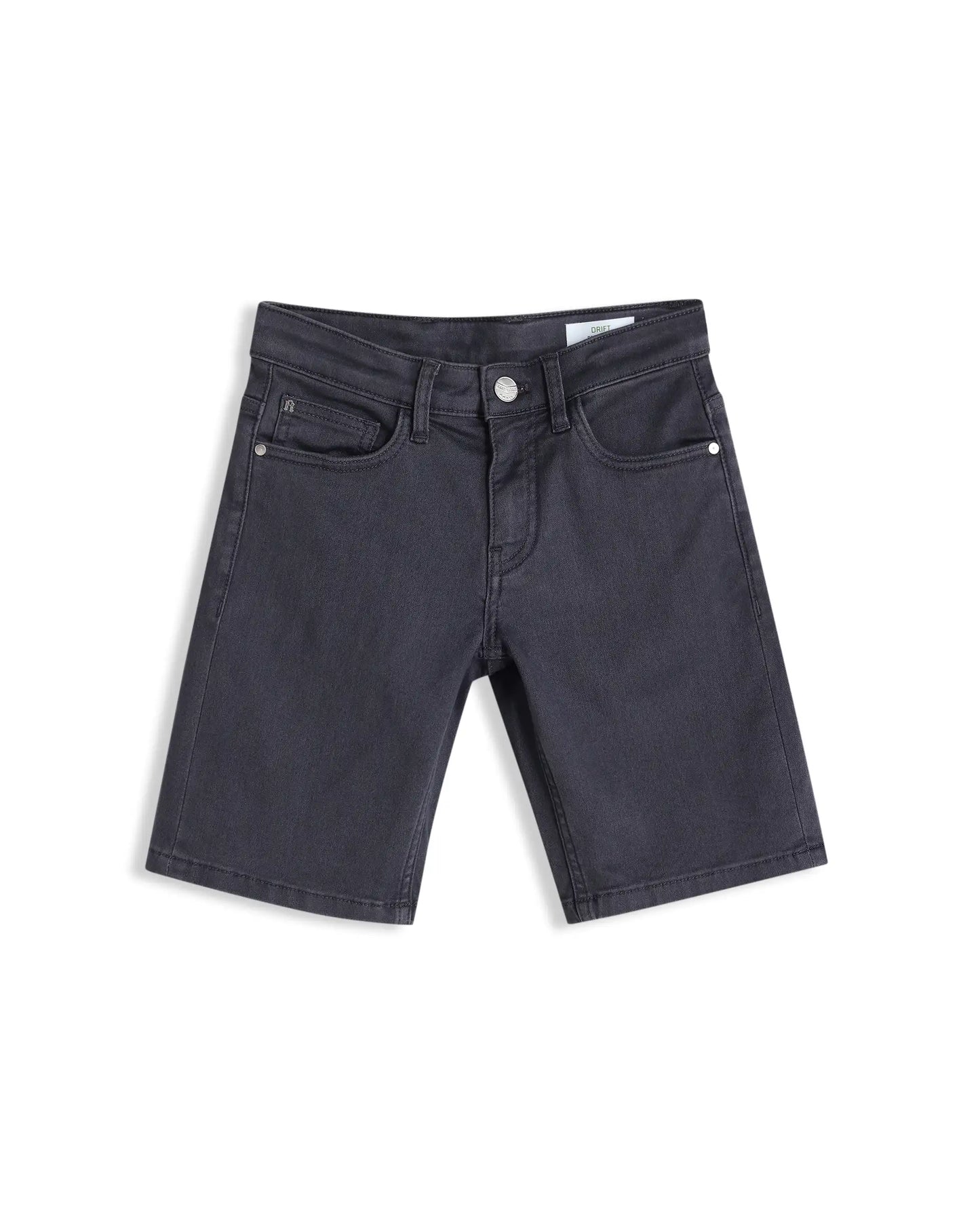 Rare Ones Kids Dell Grey Cotton Blend Fabric Button And Zipper Closure Regular Fit Shorts